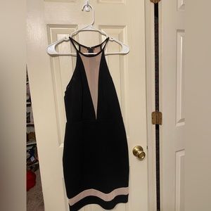 Black and tan formal dress